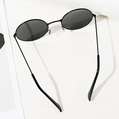 Small Round Sunglasses Women Men UV400 Metal Brand Designer Punk Sun Glasses