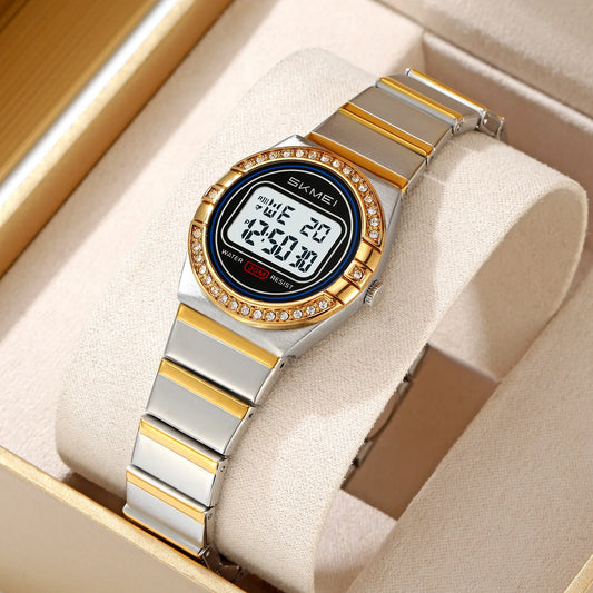 SKMEI 2446 Luxury Casual Female Girl Sports Watches Waterproof Digital Wristwatches