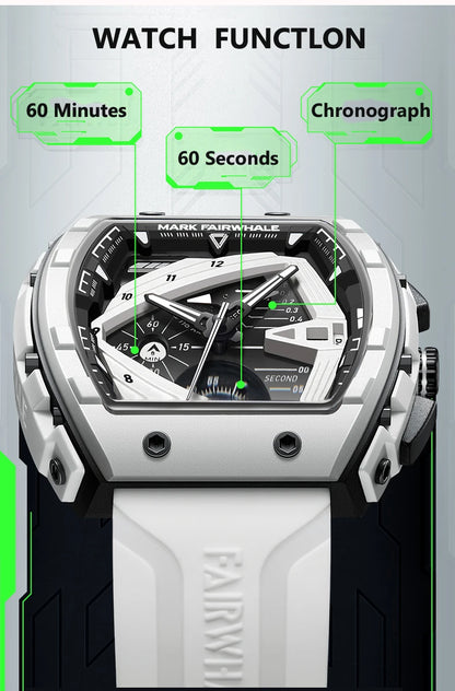 Mark Fairwhale 5690 Top Brand Sport Men Clock Rubber Quartz Watch