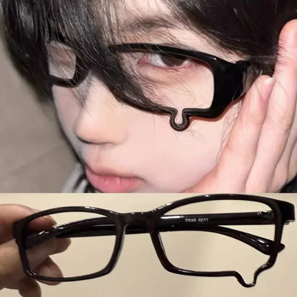 Y2K Aesthetic Dripping Tears Glasses No Lenses Anime Tears Eyeglasses
