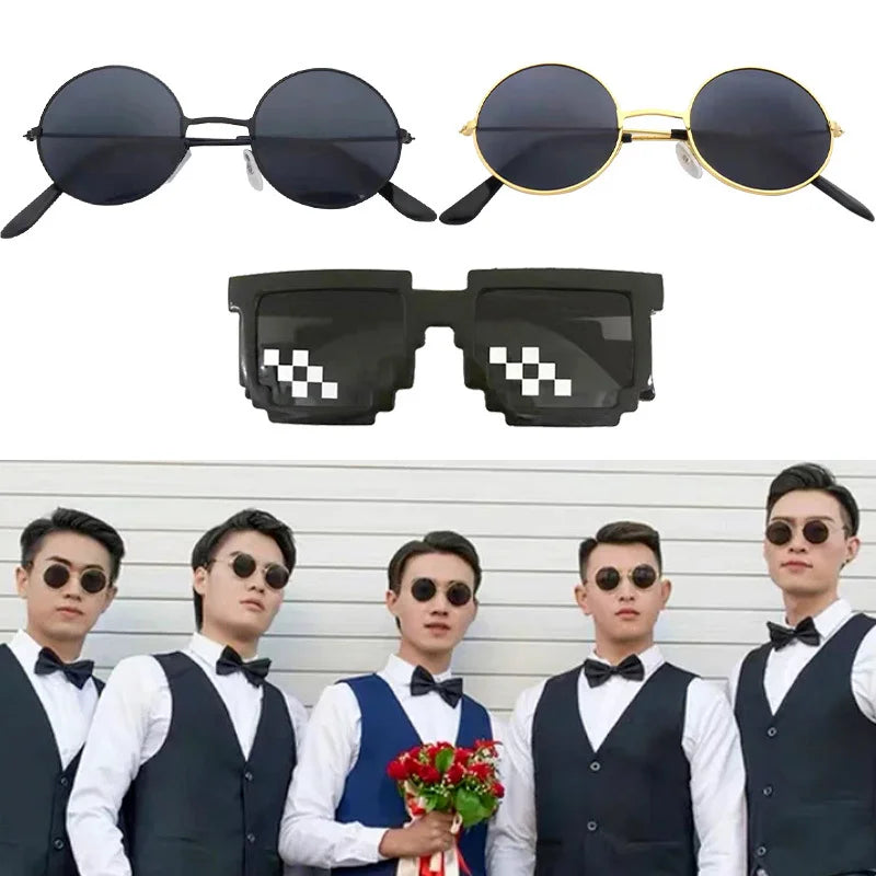 Small Round Sunglasses Women Men UV400 Metal Brand Designer Punk Sun Glasses