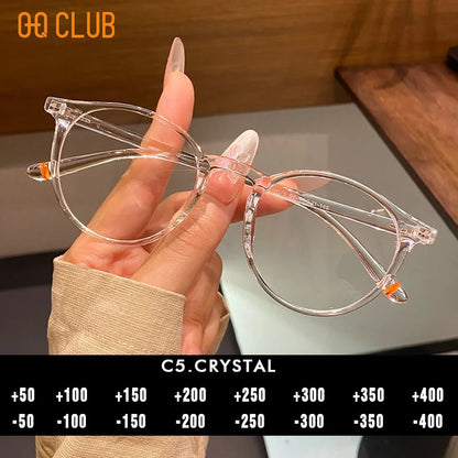O-Q CLUB Retro Round Men and Women Optical Prescription Glasses