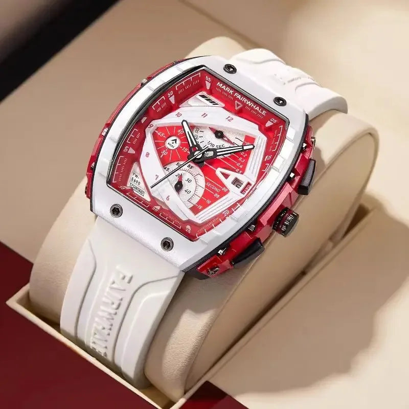 Mark Fairwhale 5690 Top Brand Sport Men Clock Rubber Quartz Watch