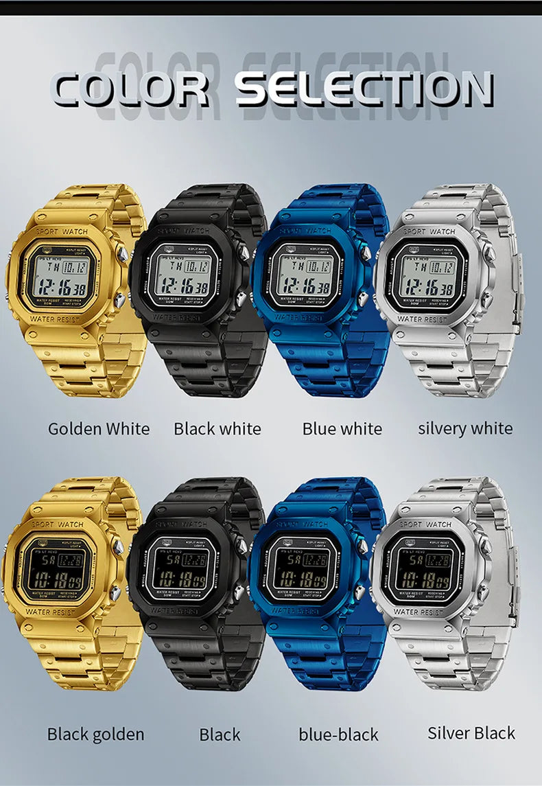 SANDA 2162 Men Electronic Watch Multifunctional Wristwatch