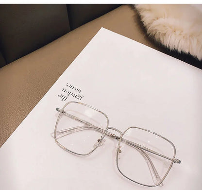 Anti Blue Light Reading Glasses Women Fashion Glitter Anti Blue Light Presbyopic Eyeglasses Frame Oversize Metal Eyewear óculos