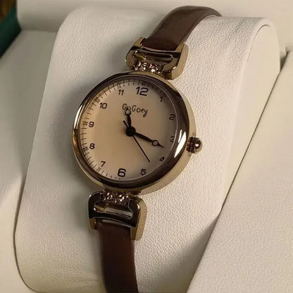 2025 Quartz Watch Women PU Leather Thin Strap Wristwatch Ladies Watches Solid Color Fashion Women Gift Watch Relojes Para Mujer