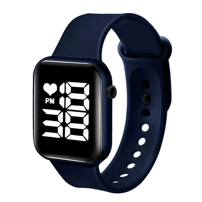 Brand Sports Electronic Watch for Women and Men Digital Watch Children Big Screen Square LED Student Wrist Watches Montre Femme