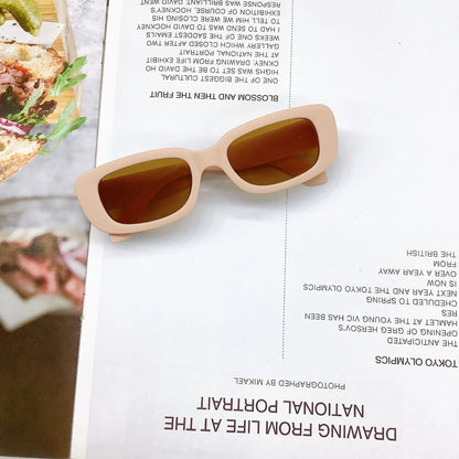 Children Cute Vintage Frosted Rectangle Sunglasses Outdoor Girls Boys Sweet Sun glasses Protection Classic Kids eyewear UV400