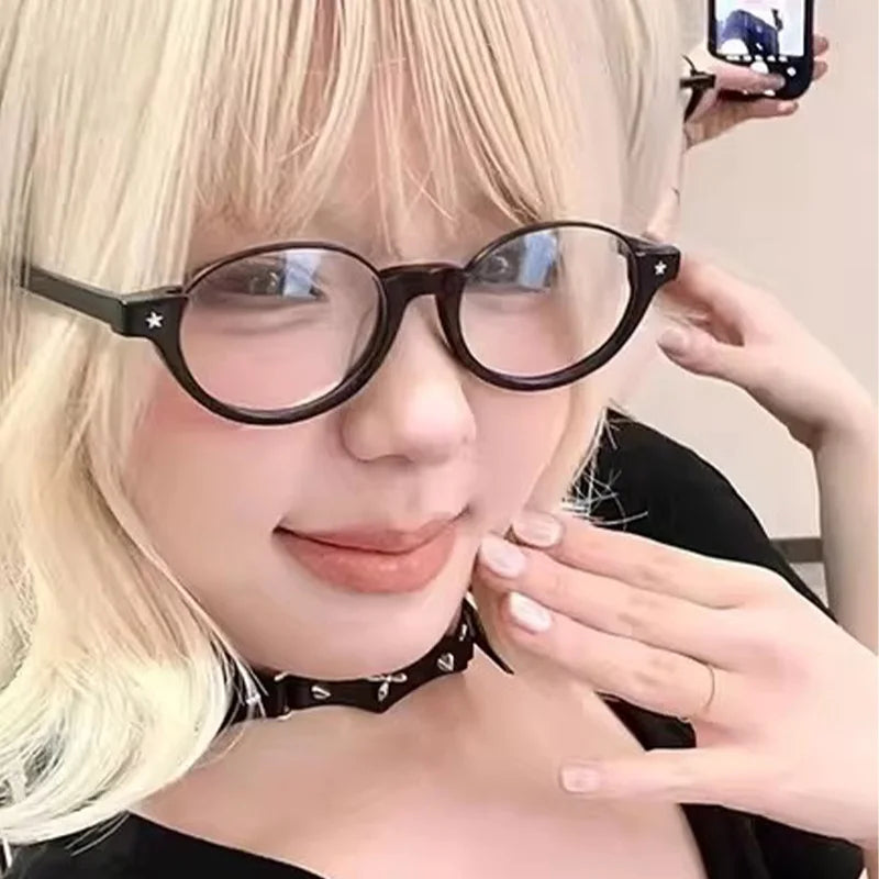 Japanese Small Oval Anti-Blue Light Glasses for Women