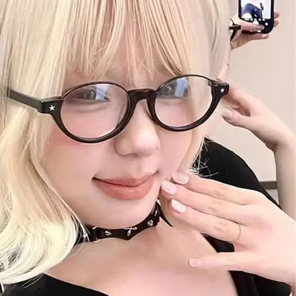 Japanese Small Oval Anti-Blue Light Glasses for Women