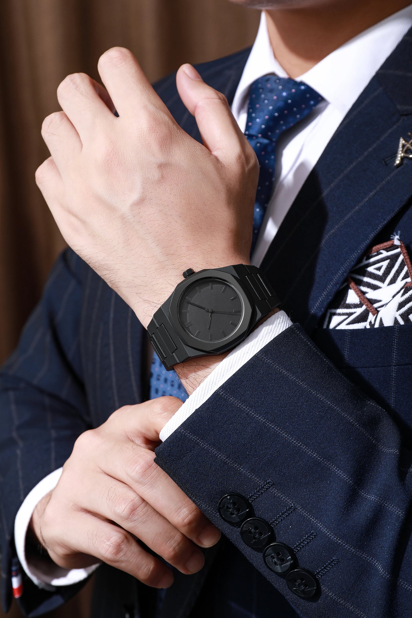 Modern Minimalist Personality Creative All-black Men's Watch Arabic