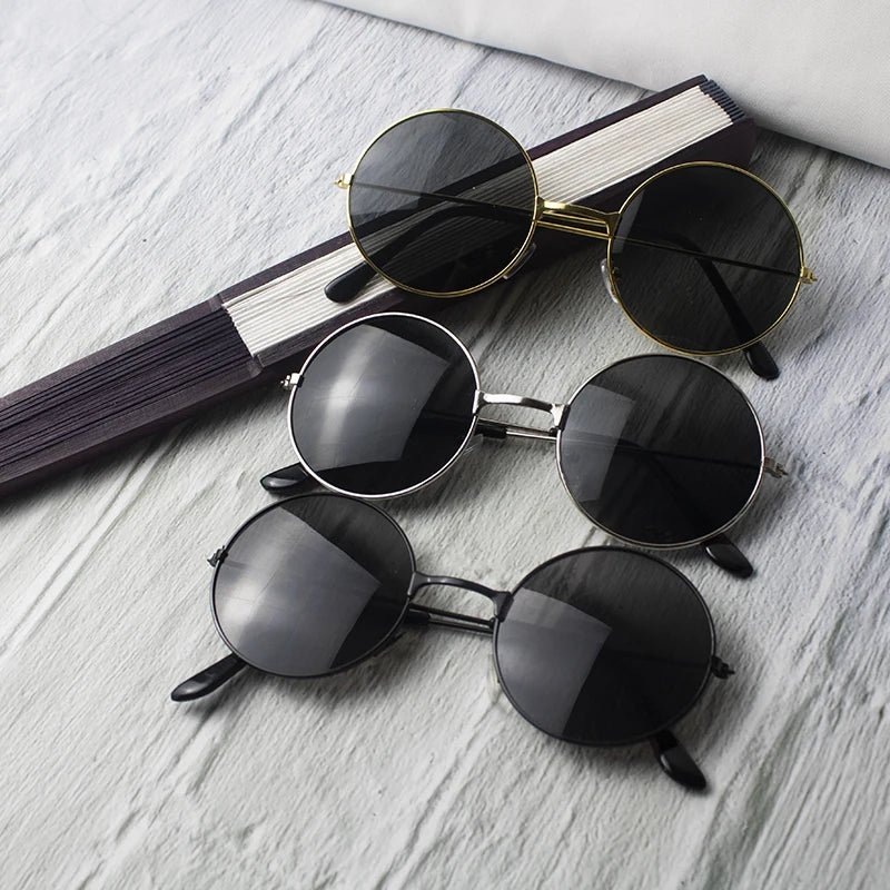 Small Round Sunglasses Women Men UV400 Metal Brand Designer Punk Sun Glasses