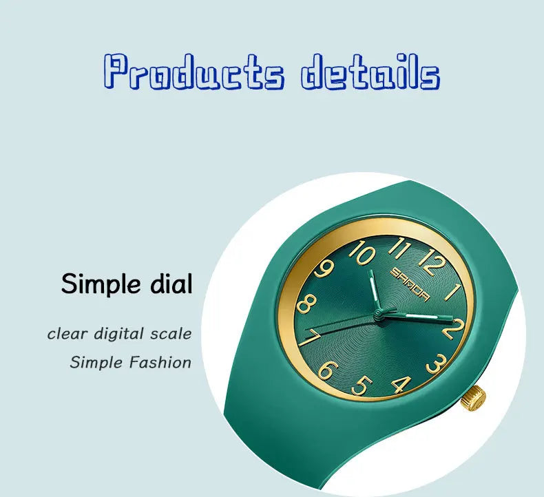SANDA 6186 Fashion Teenagers Silicone Strap Quartz Watch