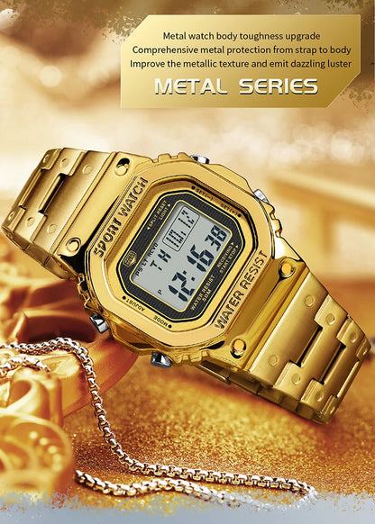 SANDA 2162 Men Electronic Watch Multifunctional Wristwatch