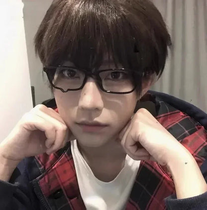 Harajuku Black Small Square No Lenses Teardrop Eyeglasses Japanese Anime