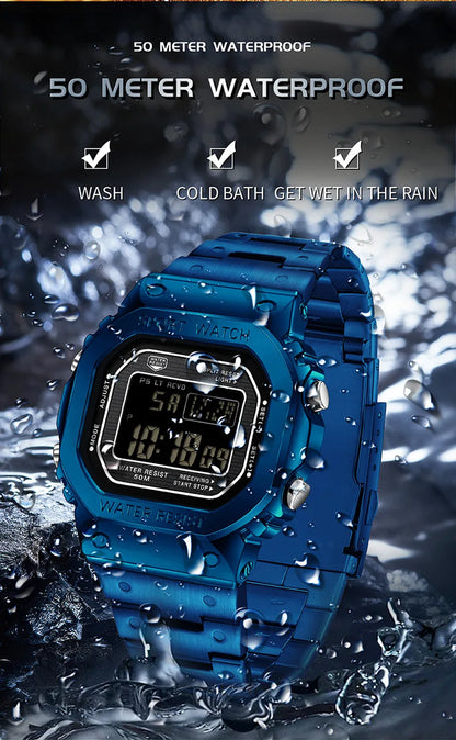 SANDA 2162 Men Electronic Watch Multifunctional Wristwatch