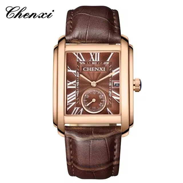 CHENXI 8216 Elegant Waterproof Square Men's Quartz Watch