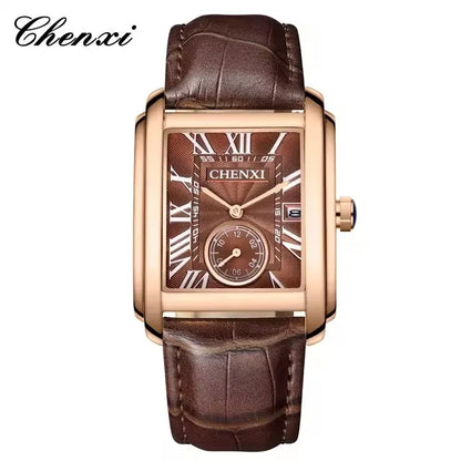 CHENXI 8216 Elegant Waterproof Square Men's Quartz Watch
