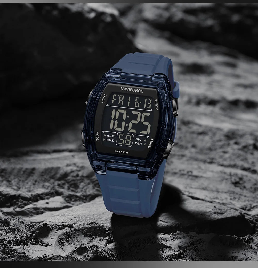 Naviforce 6106 Man Watch Clocks Outdoor Casual Sports LCD Digital Electronic Waterproof watch