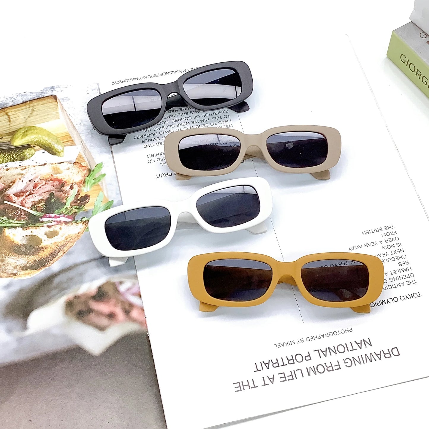 Children Cute Vintage Frosted Rectangle Sunglasses Outdoor Girls Boys Sweet Sun glasses Protection Classic Kids eyewear UV400