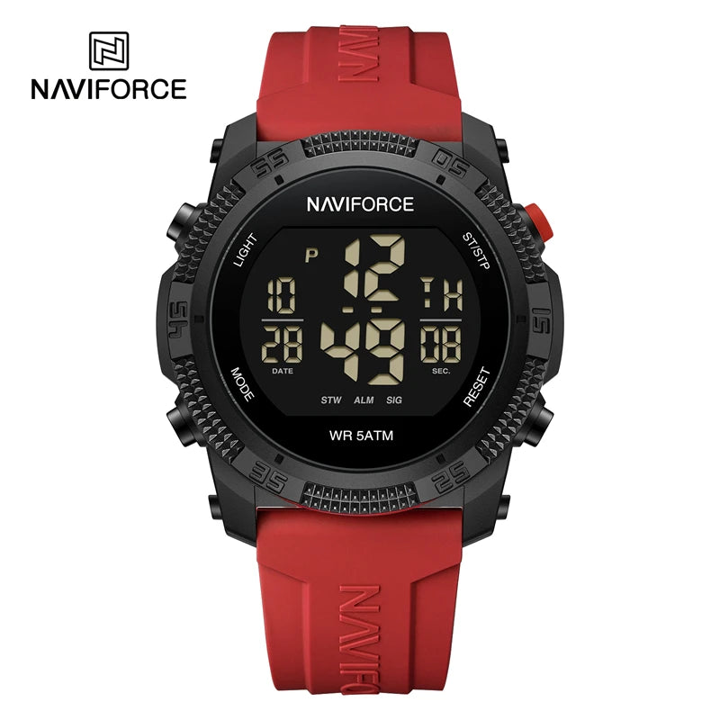 Naviforce 7104 Men Fashion Outdoor Watch Electronic LCD Digital Casual Watch