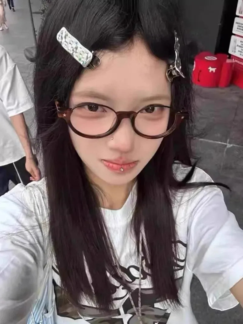 Japanese Small Oval Anti-Blue Light Glasses for Women