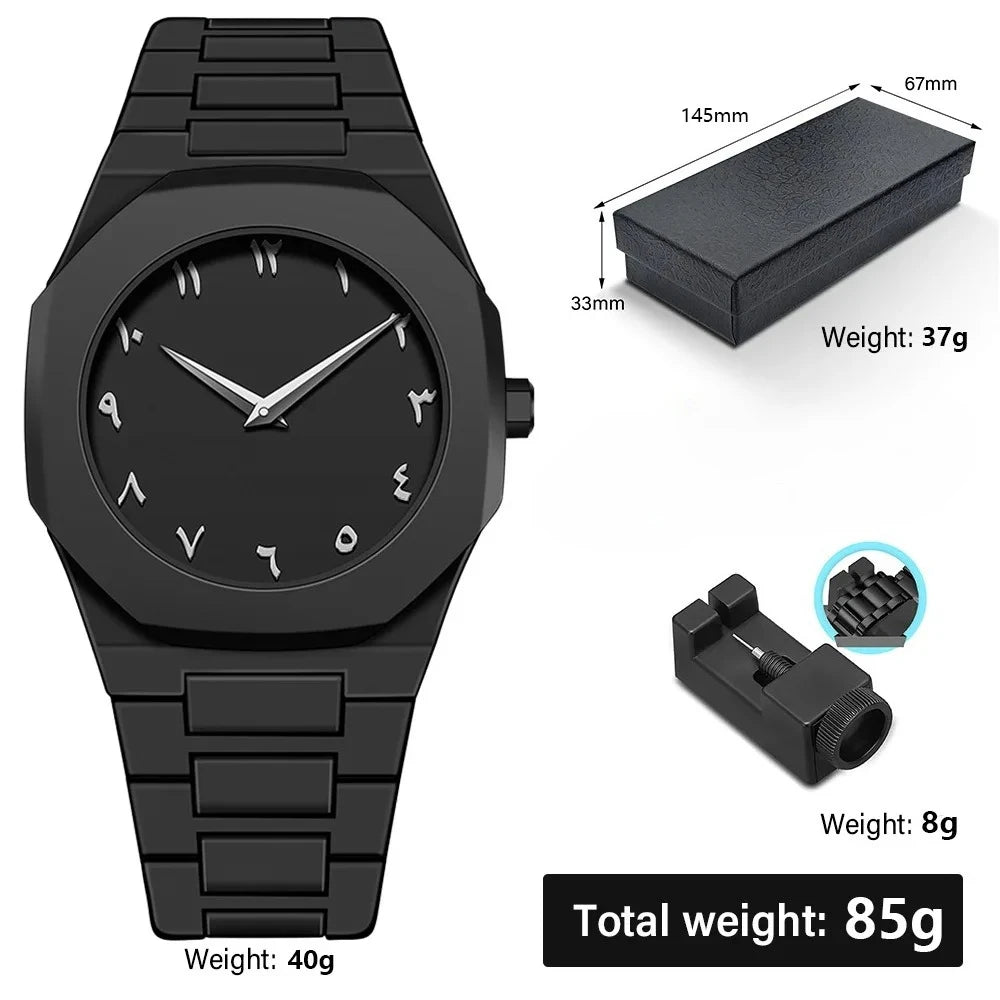 Minimalist Design Quartz Watch for Men Casual Lightweight Plastic Strap Waterproof Sports Business Watches Man Creative Clock