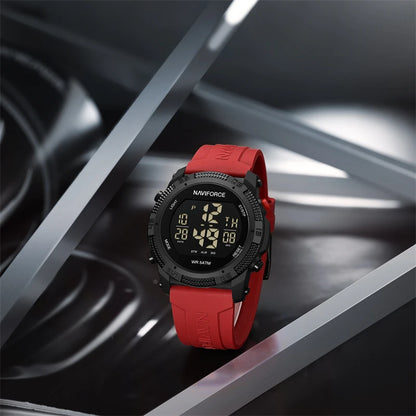 Naviforce 7104 Men Fashion Outdoor Watch Electronic LCD Digital Casual Watch