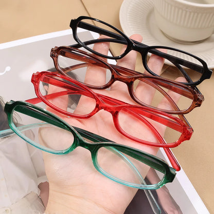 New Retro Blue Green Oval Small Frame Glasses Frame Women's Anti Blue Light Glasses Fashion Y2K Square Eyeglasses Frame