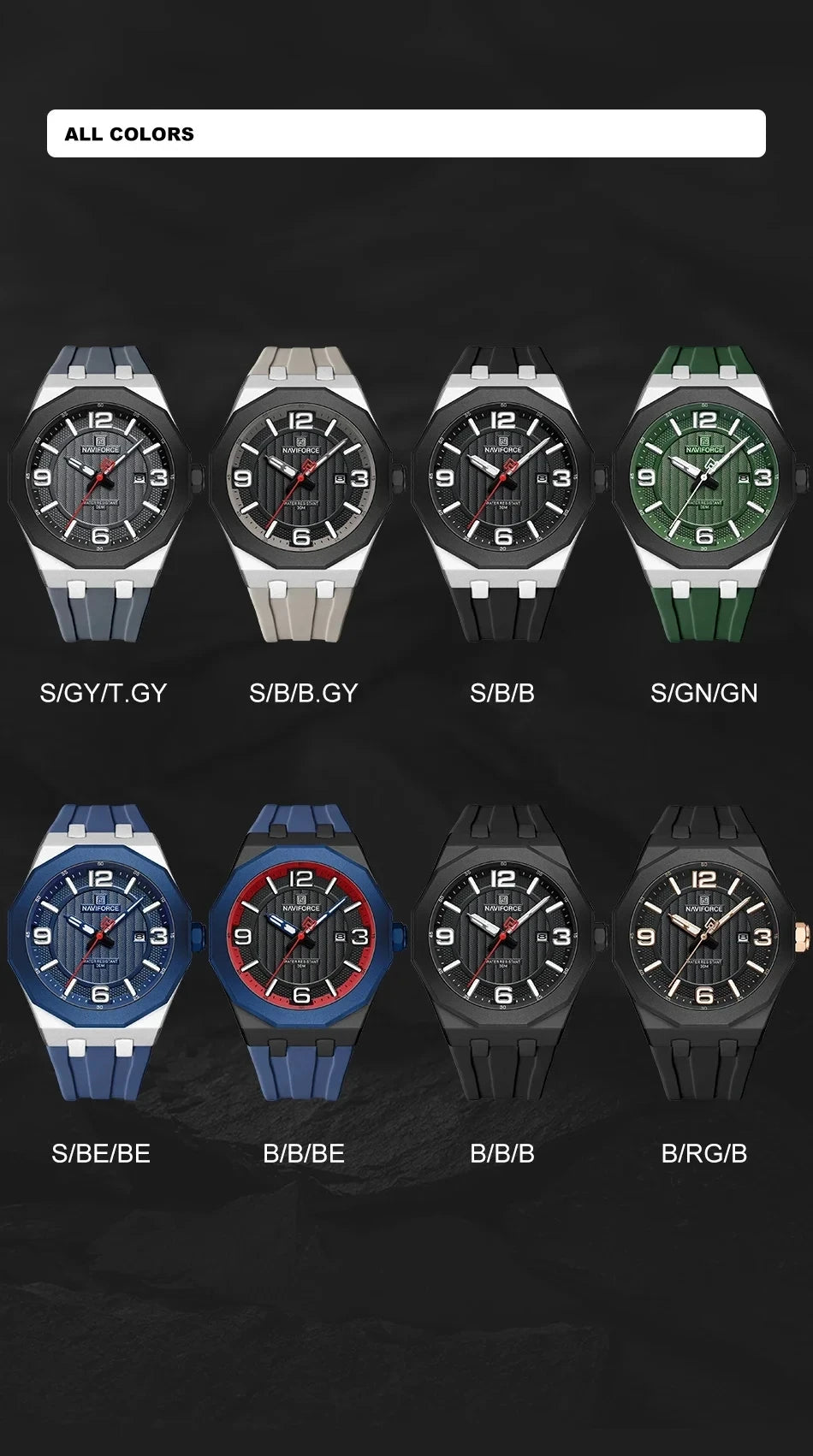 Naviforce 8079 Luxury Men's Business Watch