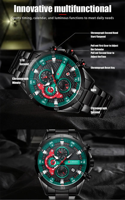 Curren 8402 Fashion Casual Male Quartz Wristwatches