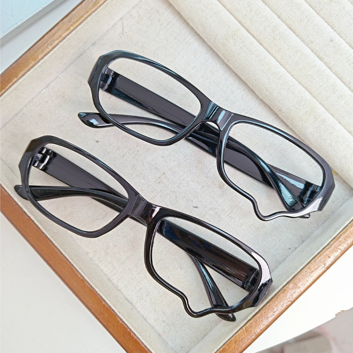 Harajuku Black Small Square No Lenses Teardrop Eyeglasses Japanese Anime