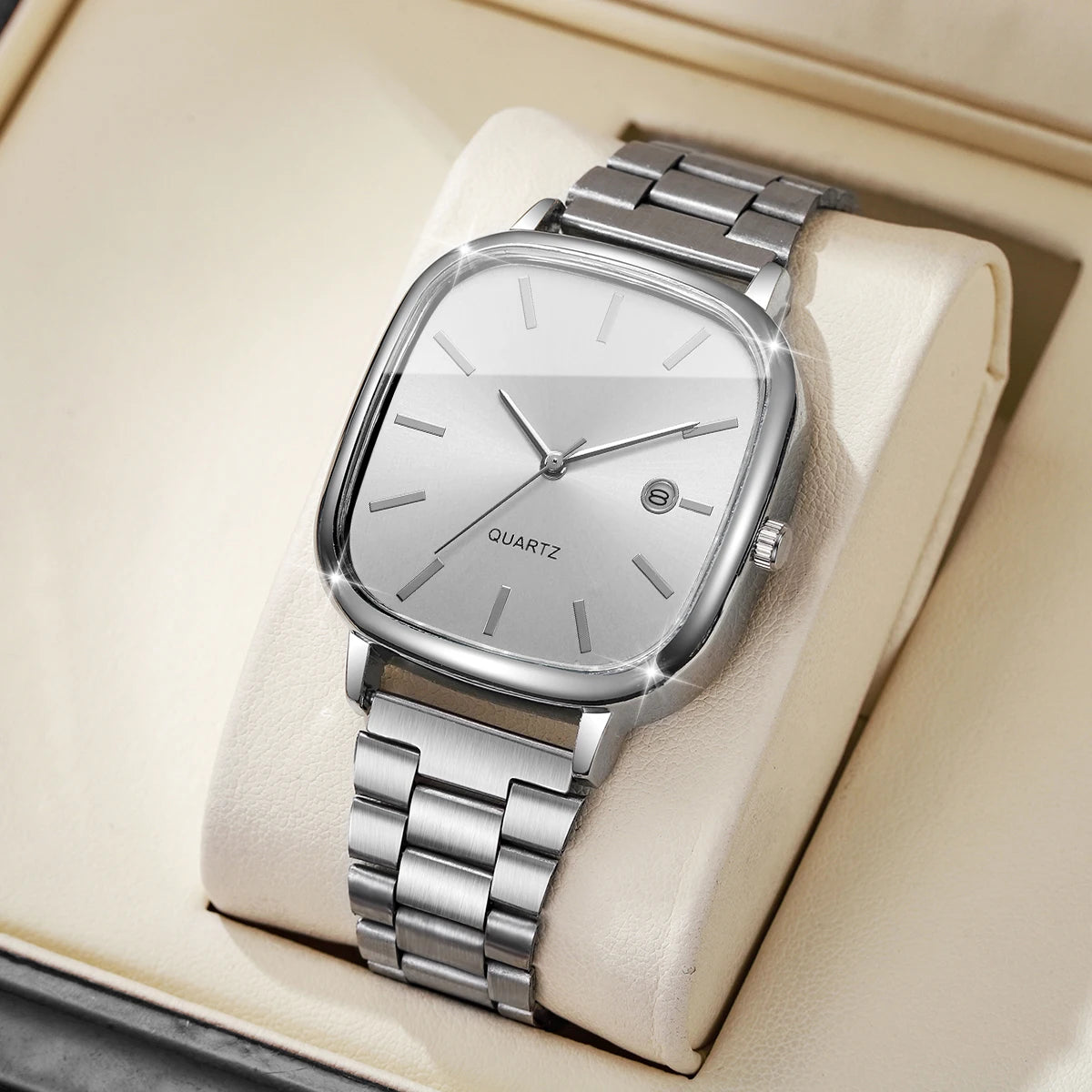 Fashion Square Men Calendar Quartz Watch（Without Box）