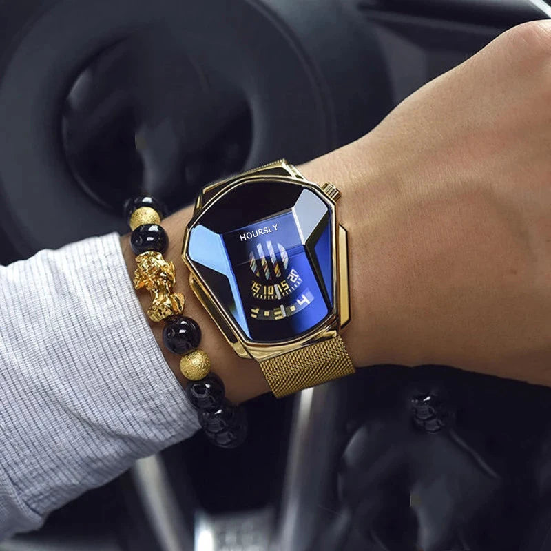 Men's New Trend Motorcycle Personality Waterproof Quartz Watch