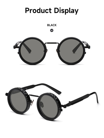 Polarized Round Sunglasses Men ND9 Adjustable Dimming Sun Glasses Women Retro Punk Fishing Eyeglasses Outdoor Shades UV400