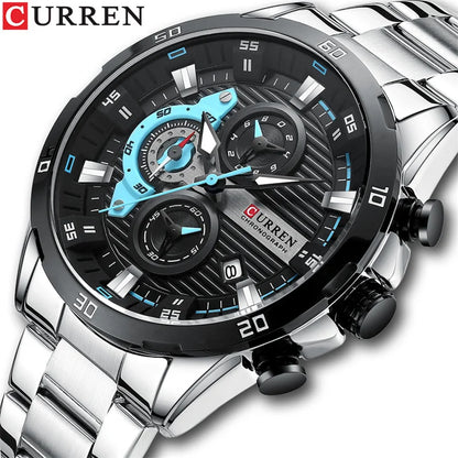 CURREN 8402 Quartz Watch for Men Chronograph Waterproof watch