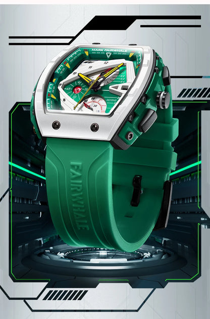 Mark Fairwhale 5690 Top Brand Sport Men Clock Rubber Quartz Watch