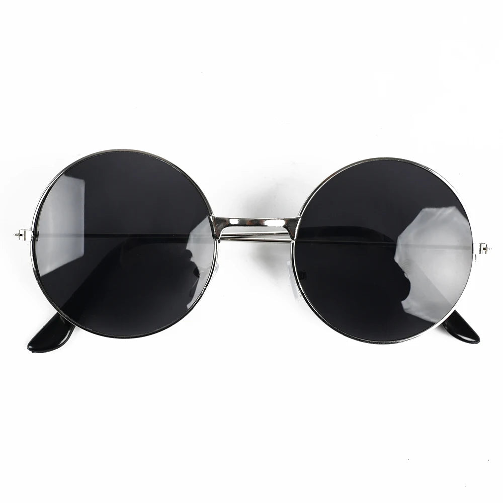 Small Round Sunglasses Women Men UV400 Metal Brand Designer Punk Sun Glasses