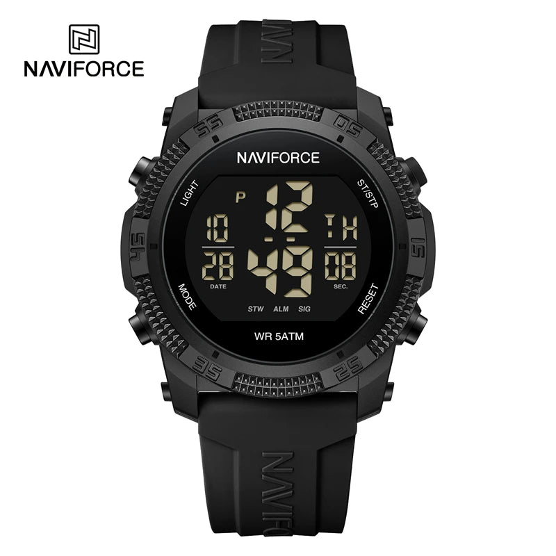 Naviforce 7104 Men Fashion Outdoor Watch Electronic LCD Digital Casual Watch