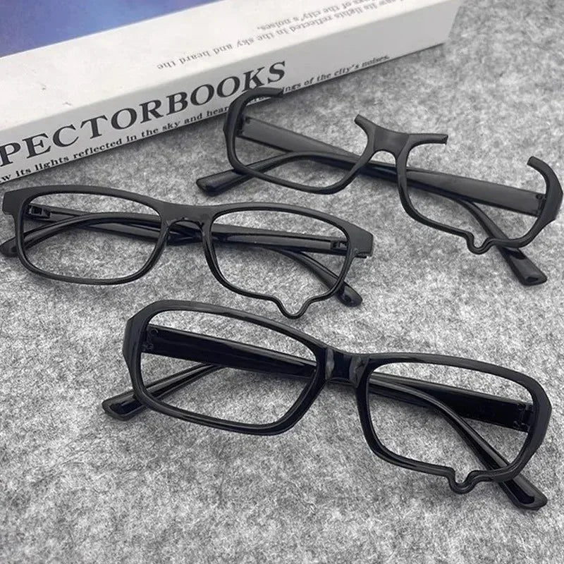 Harajuku Black Small Square No Lenses Teardrop Eyeglasses Japanese Anime