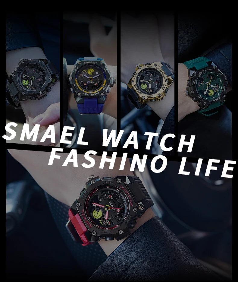 SMAEL 8092 New Sport Electronic Military Watches Men Waterproof watch
