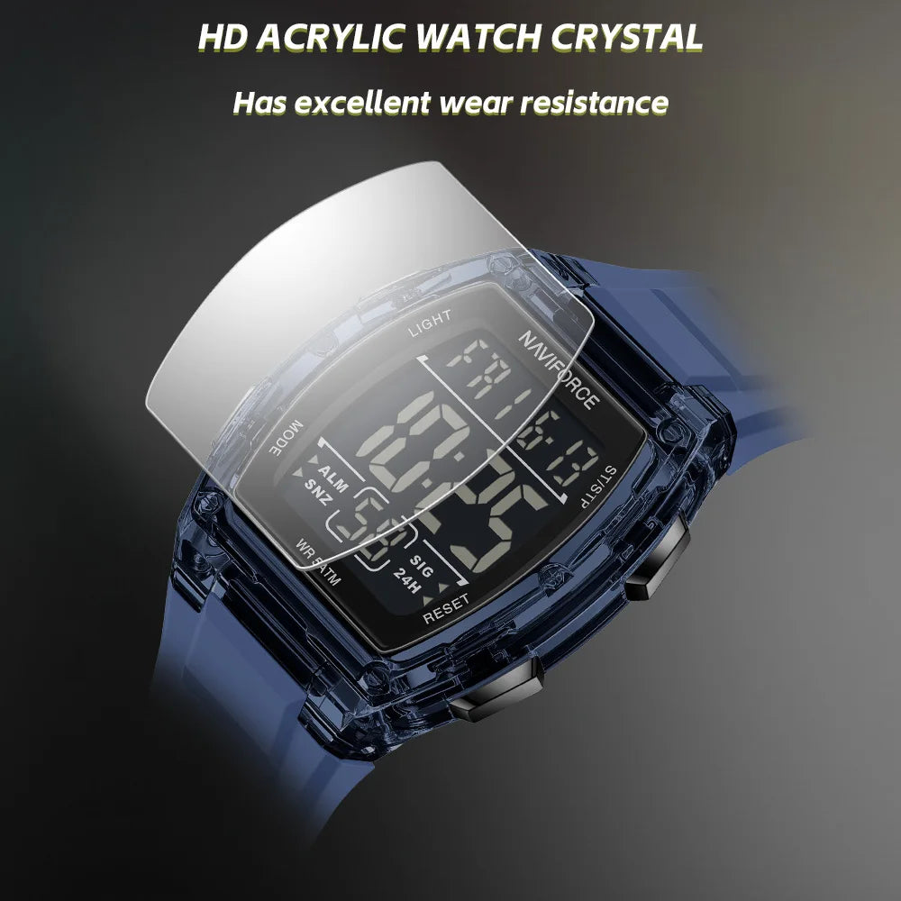 Naviforce 6106 Man Watch Clocks Outdoor Casual Sports LCD Digital Electronic Waterproof watch