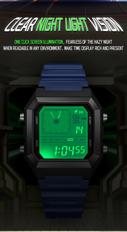 SANDA 6307 Sports Alarm Electronic Watch Digital Watches for Man Women Boys