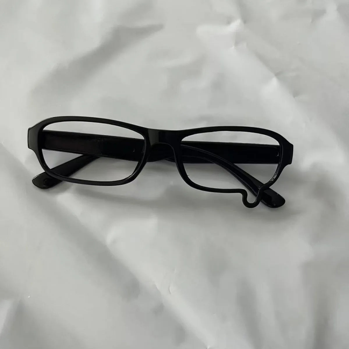 Harajuku Black Small Square No Lenses Teardrop Eyeglasses Japanese Anime