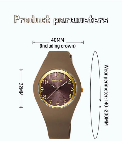 SANDA 6186 Fashion Teenagers Silicone Strap Quartz Watch