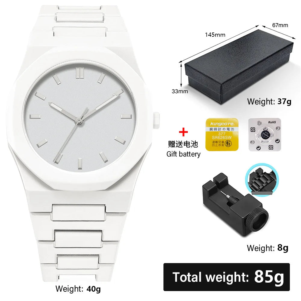 Fashion Plastic Strap Men Watches Sports Quartz Wristwatches for Mens Minimalist Design Lightweight Clock Reloj Hombre