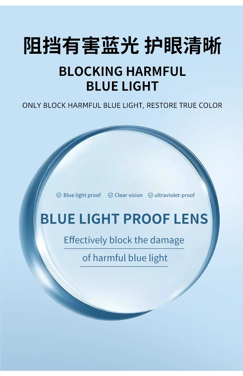 O-Q CLUB Men's Half-frame Business Reading Glasses Anti-blue Light Anti-fatigue Metal Frame