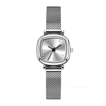 Retro Fashion Ladies Quartz Wrist Watch New Square Watch Women Student Simplified Netbelt Watch Reloj Mujer Relogio Feminino