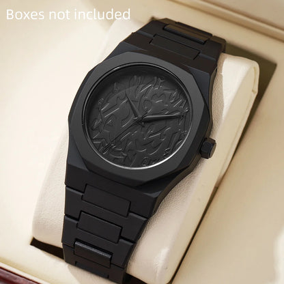 Modern Minimalist Personality Creative All-black Men's Watch Arabic
