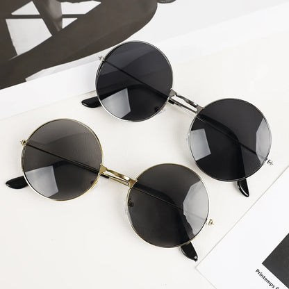 Small Round Sunglasses Women Men UV400 Metal Brand Designer Punk Sun Glasses